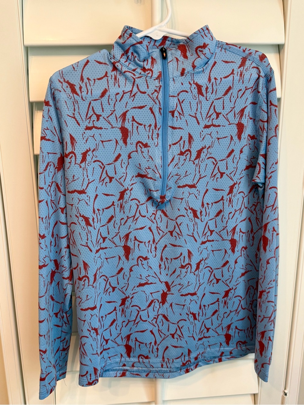 Kerrits Blue Long Sleeve Equestrian Shirt Girls Small S Youth